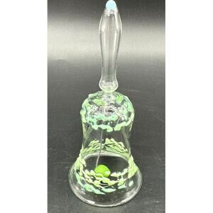 Bimini‎ Werkstatte Delicate Austrian Glass Green Splatter Bell